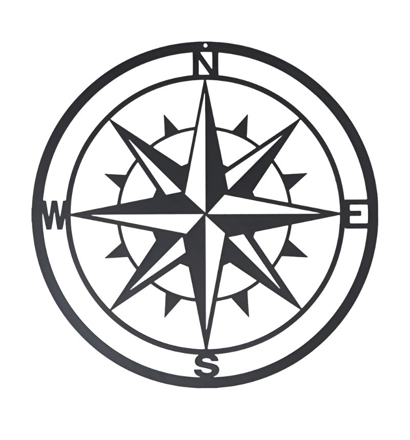 Metal Compass Rose Wall Decor Lake Life Pursuit
