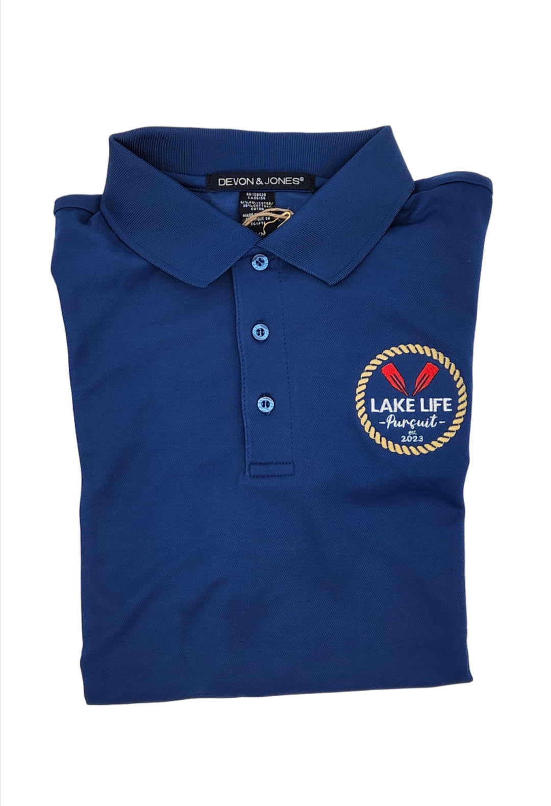 Men's Polo with Signature Lake Life Pursuit Logo