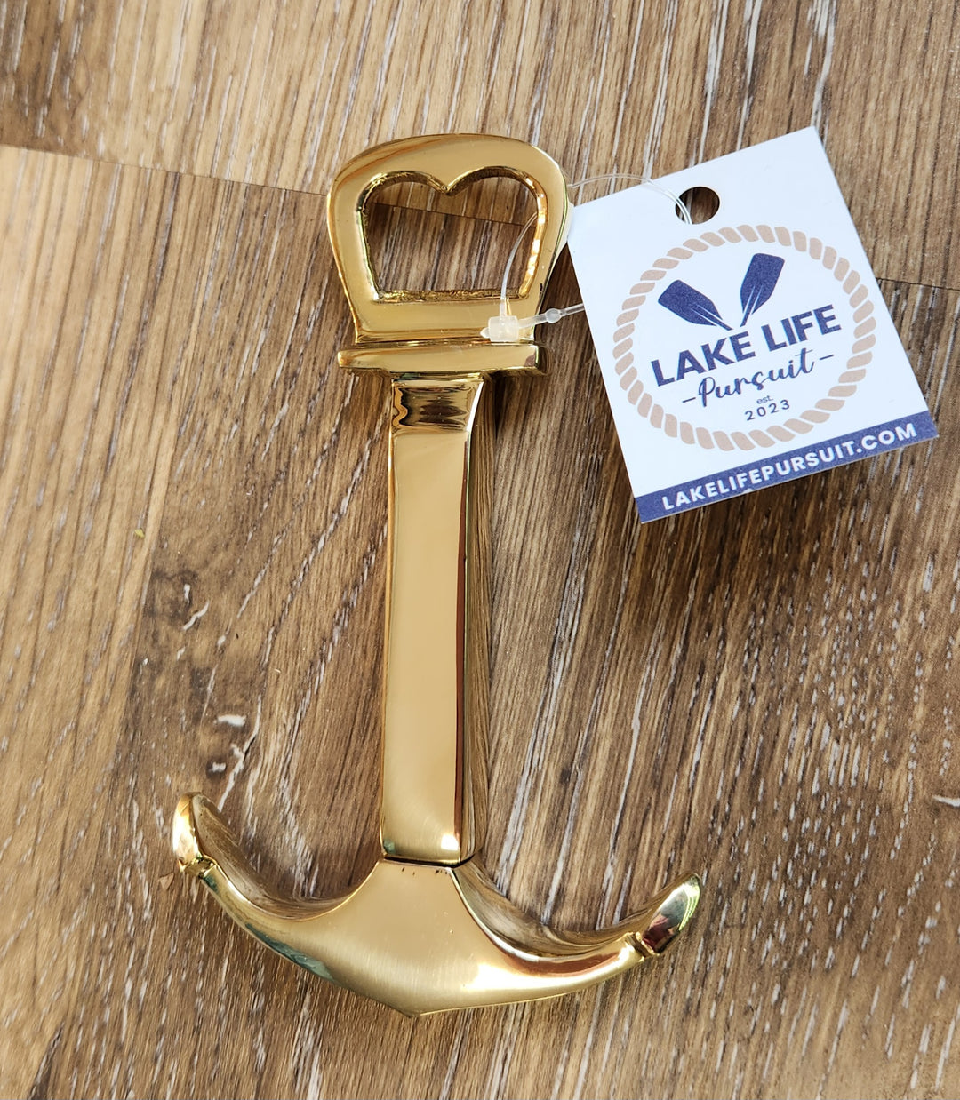 Brass Anchor Corkscrew and Bottle Opener