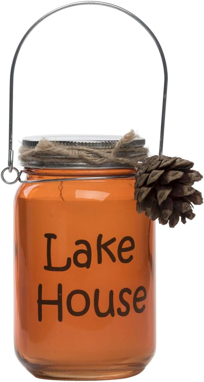 Glass Lake House LED Mason Jar