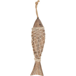 Wood and Twine Hanging Fish