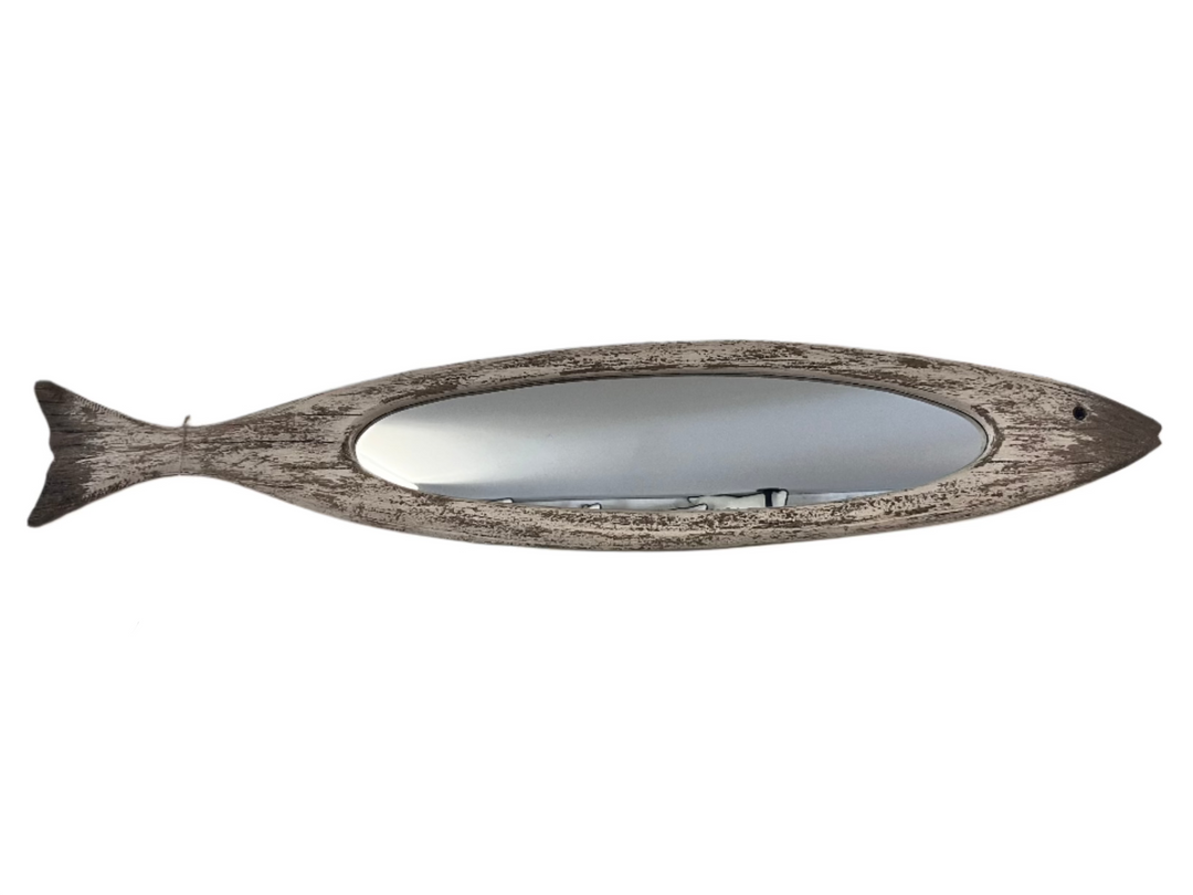 Wooden Fish Shaped Mirror