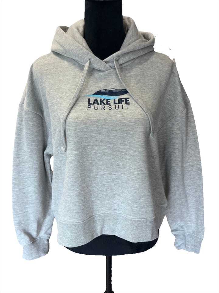 Cropped Hoodie with Lake Life Pursuit Signature Logo