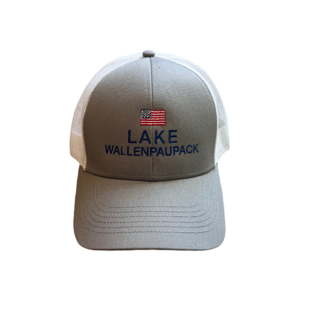 Lake Wallenpaupack Grey Trucker Hat