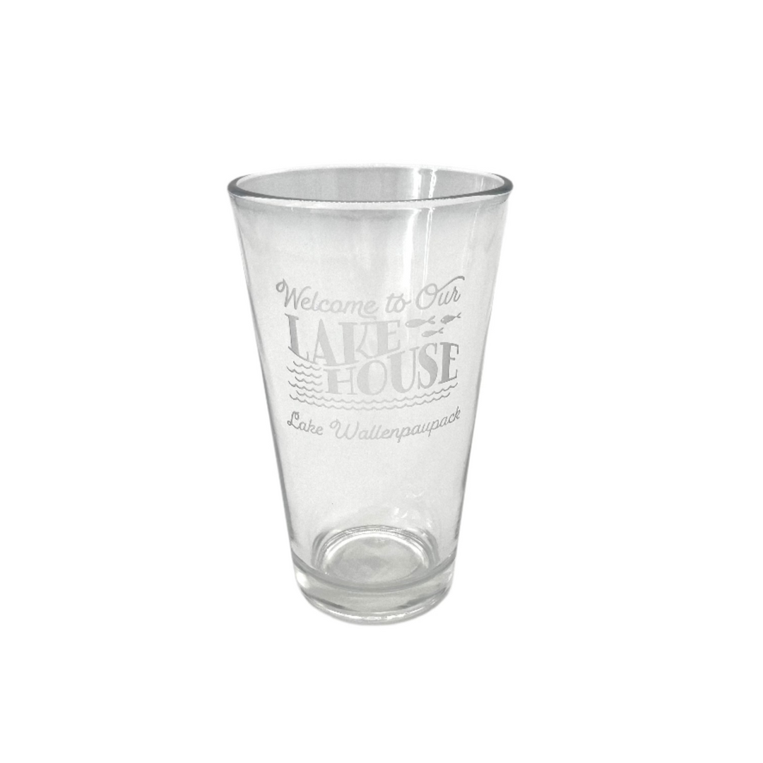 Lake Wallenpaupack Welcome to our Lake House PInt Glass