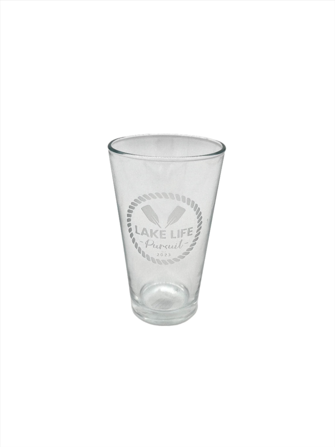 Lake Life Pursuit Signature Logo Pilsner Glass