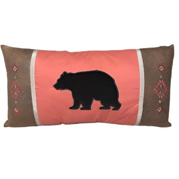 Leather Black Bear Pillow