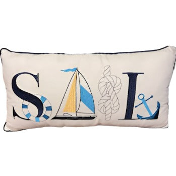 Sail Embroidery Pillow