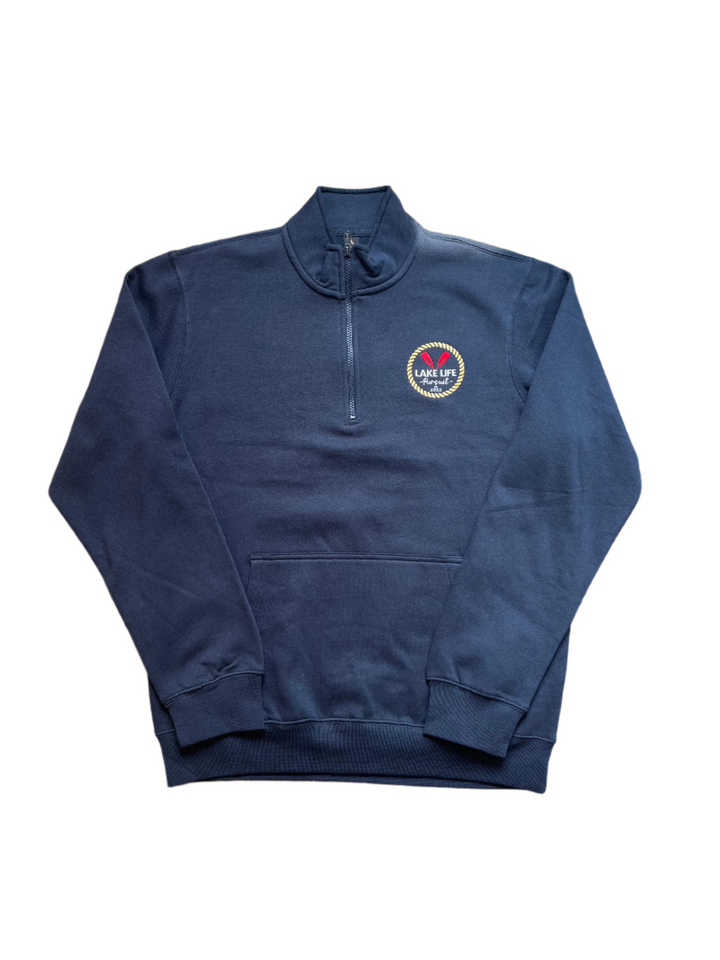 1/4 Zip Sweatshirt with Embroidered Logo