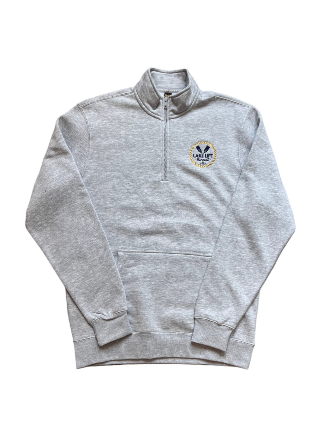 1/4 Zip Sweatshirt with Embroidered Logo