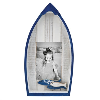 Navy and White Boat Picture Frame