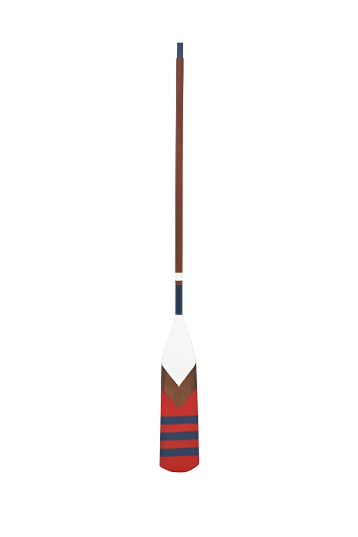 Decorative Oar with Red, White, and Blue Chevron