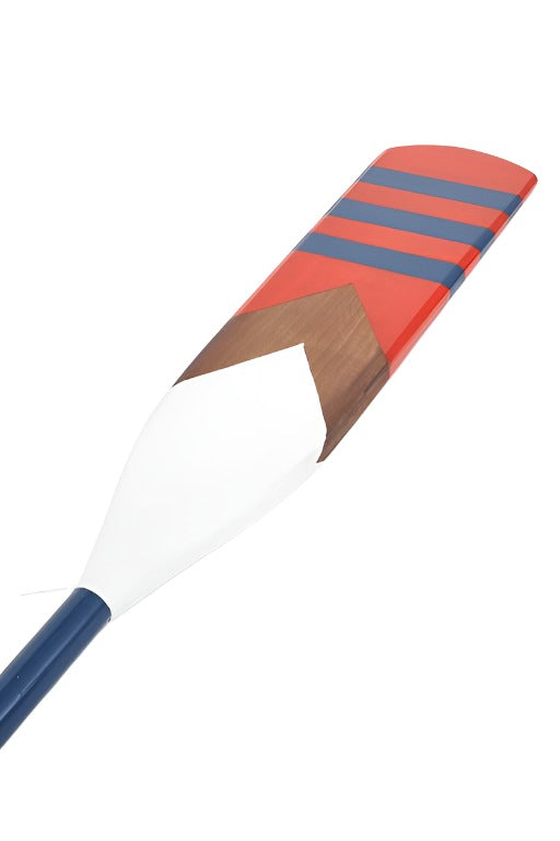 Decorative Oar with Red, White, and Blue Chevron