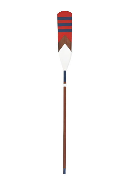 Decorative Oar with Red, White, and Blue Chevron