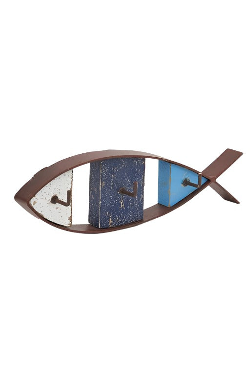 Wood and Metal Fish Key Holder – Lake Life Pursuit