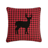 Buffalo Check Deer Pillow