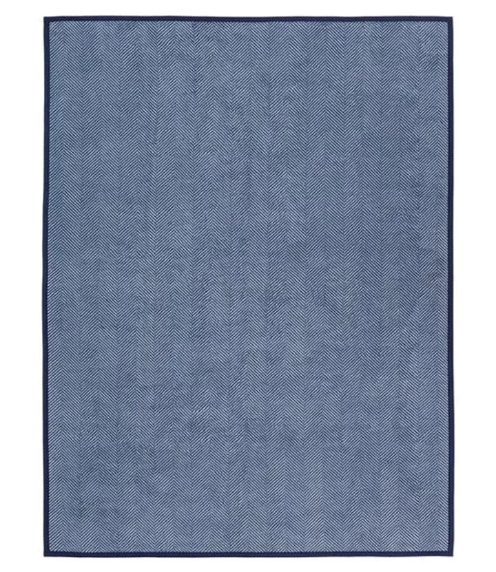 Chappy Wrap Navy Harborview Herringbone Blanket