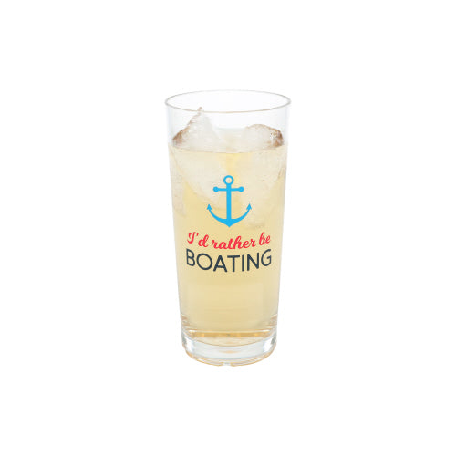 Rather Be Boating Glass