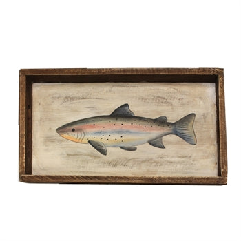 Painted Fish Wooden Serving Tray